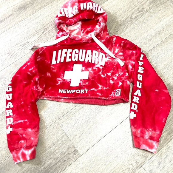 Lifeguard Cropped Hoodie Newport Sz Large - Picture 1 of 10